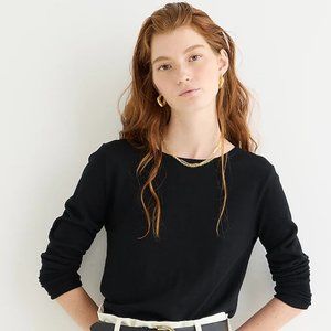 J.Crew Womens Halle Crewneck Sweater - Black - Medium